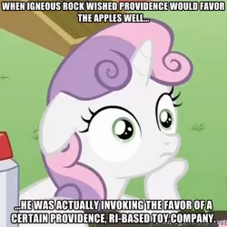 Size: 500x500 | Tagged: cloudy quartz, derpibooru import, exploitable meme, hasbro, hearthbreakers, igneous rock pie, image macro, meme, providence, quartzrock, safe, screencap, sudden clarity sweetie belle, sweetie belle