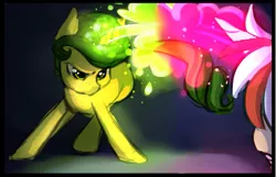 Size: 1071x691 | Tagged: safe, derpibooru import, oc, oc:avalon, unofficial characters only, pony, unicorn, fight, magic