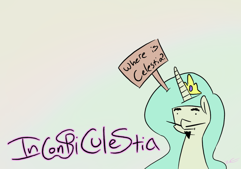 Size: 1000x700 | Tagged: safe, artist:liracrown, derpibooru import, princess celestia, inconspiculestia