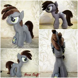 Size: 704x704 | Tagged: safe, artist:ferracraft, derpibooru import, oc, oc:littlepip, unofficial characters only, pony, unicorn, fallout equestria, fanfic, fallout, female, hooves, horn, irl, mare, photo, pipbuck, plushie, solo