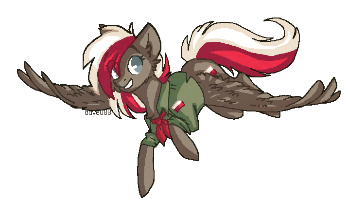 Size: 716x415 | Tagged: safe, artist:tenebristayga, derpibooru import, oc, oc:poland, ponified, unofficial characters only, pegasus, pony, clothes, nation ponies, poland, simple background, solo, transparent background