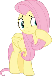 Size: 5517x8000 | Tagged: absurd resolution, artist:speedox12, derpibooru import, fluttershy, raised hoof, safe, scare master, simple background, solo, transparent background, vector