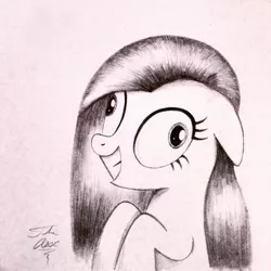 Size: 1024x1024 | Tagged: safe, artist:theasce, derpibooru import, pinkie pie, monochrome, pinkamena diane pie, solo, traditional art