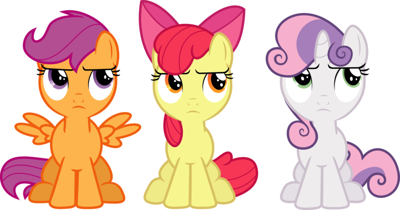 Size: 9522x5000 | Tagged: absurd resolution, apple bloom, artist:revstreak, cutie mark crusaders, derpibooru import, looking up, safe, scootaloo, simple background, sitting, somepony to watch over me, spread wings, sweetie belle, transparent background, vector
