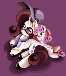 Size: 1024x1181 | Tagged: artist:shivall, derpibooru import, hat, rarity, safe, sunglasses, sweetie belle