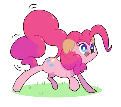 Size: 1280x1126 | Tagged: safe, artist:turtlefarminguy, derpibooru import, pinkie pie, behaving like a dog, clothes, costume, dog ears, puppy pie, simple background, solo, tongue out, transparent background