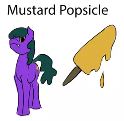Size: 856x831 | Tagged: artist:xormak, blog, cutie mark, derpibooru import, mustard, oc, oc:mustardpopsicle, popsicle, safe, solo, tumblr, unofficial characters only