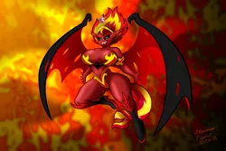 Size: 3000x2000 | Tagged: suggestive, artist:aleximusprime, derpibooru import, sunset shimmer, demon, equestria girls, belly button, breasts, busty sunset shimmer, cleavage, female, high res, nudity, skimpy outfit, solo, solo female, sunset satan