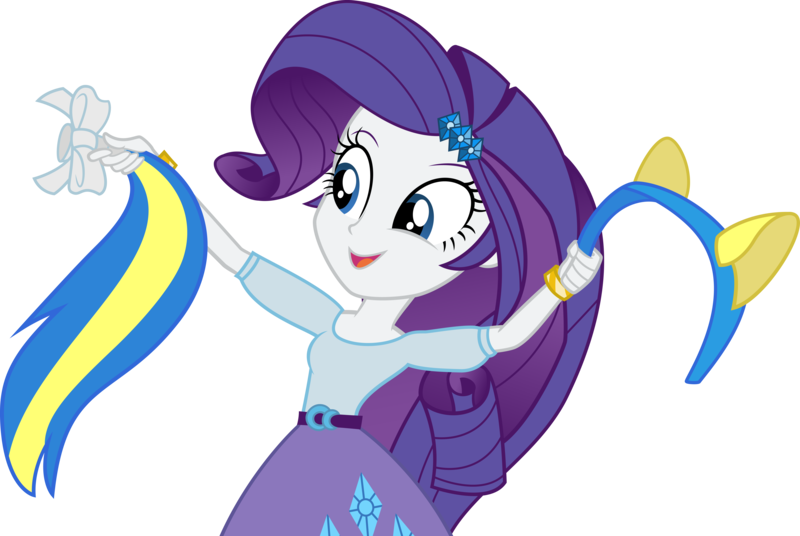 Size: 8425x5642 | Tagged: safe, artist:redpandapony, derpibooru import, rarity, equestria girls, .ai available, absurd resolution, bracelet, canterlot high, clothes, fake tail, open mouth, pony ears, school spirit, simple background, skirt, solo, transparent background, vector, wondercolts