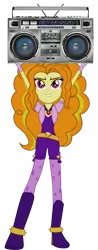 Size: 675x1715 | Tagged: safe, derpibooru import, adagio dazzle, equestria girls, 1000 hours in ms paint, boombox, boombox serenade, movie reference, ms paint, say anything, serenade, simple background, transparent background, vector