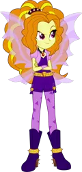Size: 3130x6498 | Tagged: safe, artist:mit-boy, derpibooru import, adagio dazzle, equestria girls, rainbow rocks, absurd resolution, amulet, boots, clothes, crossed arms, fin wings, fingerless gloves, gloves, necklace, pony ears, raised eyebrow, request, shoes, simple background, solo, spikes, transparent background, vector