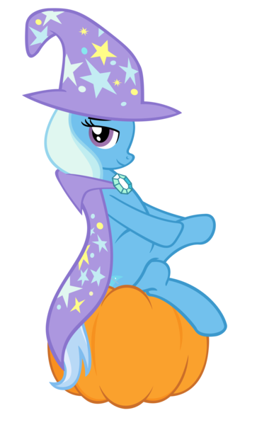 Size: 4600x7600 | Tagged: safe, artist:sofunnyguy, derpibooru import, trixie, pony, unicorn, absurd resolution, female, halloween, mare, pumpkin, simple background, sitting, solo, transparent background, vector