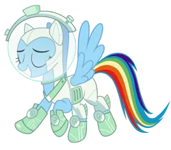 Size: 6840x5997 | Tagged: absurd resolution, artist:greenmachine987, astrodash, astronaut, clothes, costume, derpibooru import, eyes closed, flying, helmet, nightmare night, nightmare night costume, rainbow dash, safe, scare master, simple background, solo, suit, transparent background, vector