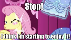 Size: 640x360 | Tagged: caption, carousel boutique, clothes, costume, derpibooru import, dressup, edit, edited screencap, fish slap, fluttershy, frown, great moments in animation, image macro, magic, masochism, masochist, masochistshy, meme, mermaid, mermarity, merpony, nightmare night costume, rarity, safe, scare master, screencap, slap, tail whip, turning