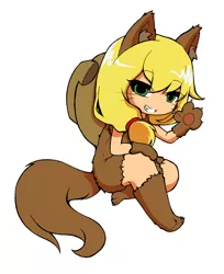 Size: 1024x1252 | Tagged: applejack, artist:khuzang, artist:reikosketch, collaboration, derpibooru import, human, humanized, safe, simple background, solo, werewolf