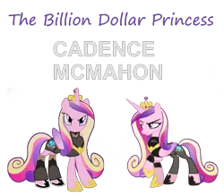 Size: 2000x1750 | Tagged: safe, artist:skulluigi, derpibooru import, princess cadance, 1000 hours in ms paint, clothes, crossover, elbow pads, ms paint, needs more jpeg, simple background, stephanie mcmahon, transparent background, t-shirt, vector, wrestling, wwe