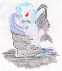 Size: 1205x1391 | Tagged: safe, artist:moonshine, derpibooru import, trixie, twilight sparkle, blushing, cape, clothes, female, glowing eyes, male, rule 63, shipping, straight, traditional art, tristan, tristansparkle, twixie