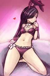 Size: 750x1125 | Tagged: adorasexy, artist:lumineko, barefoot, belly button, blushing, bra, breasts, bunny ears, choker, clothes, cute, delicious flat chest, derpibooru import, feet, female, frilly underwear, full body, hair over one eye, heart, human, humanized, kneeling, marblebetes, marble flat, marble pie, panties, purple underwear, rabbit, ribbon, sexy, signature, smiling, solo, solo female, suggestive, underwear