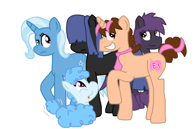 Size: 3500x2300 | Tagged: safe, artist:painttasticpony, derpibooru import, trixie, oc, oc:curly, oc:loveless nova, oc:neigh sayer, oc:think pink, pony, unicorn, female, mare, neink