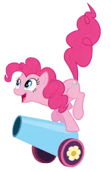 Size: 6000x9272 | Tagged: absurd resolution, .ai available, artist:otfor2, derpibooru import, party cannon, pinkie pie, .psd available, safe, simple background, smiling, solo, transparent background, vector