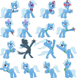 Size: 1054x1064 | Tagged: safe, artist:jeatz-axl, derpibooru import, trixie, pony, unicorn, magic duel, alicorn amulet, female, glowing eyes, grin, mare, simple background, solo, transparent background, vector