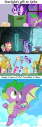 Size: 1500x4442 | Tagged: safe, artist:atomiclance, artist:cloudyglow, artist:missbeigepony, artist:powerpuncher, artist:quanno3, artist:skyheartpegasister, artist:strawberry-pannycake, artist:tamalesyatole, artist:the-crusius, artist:zacatron94, derpibooru import, edit, edited screencap, screencap, apple bloom, applejack, fluttershy, pinkie pie, rainbow dash, rarity, scootaloo, spike, starlight glimmer, sweetie belle, twilight sparkle, twilight sparkle (alicorn), alicorn, pony, amending fences, crusaders of the lost mark, the cutie map, betrayal, cave, comic, cutie mark, cutie mark crusaders, cutie mark vault, cutie unmarking, female, filly, flying, hilarious in hindsight, kidnapped, mane six, mare, ponyville, restaurant, s5 starlight, screencap comic, staff, staff of sameness, the cmc's cutie marks, winged spike, wings