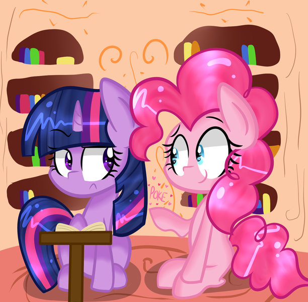 Size: 1631x1600 | Tagged: artist:artypaints, derpibooru import, pinkie pie, safe, twilight sparkle