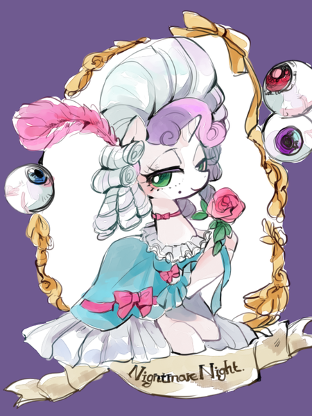 Size: 600x800 | Tagged: artist:wan, derpibooru import, mare anto, mare antoinette, marie antoinette, safe, scare master, solo, sweetie belle