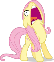 Size: 6666x7620 | Tagged: absurd resolution, artist:luckreza8, d:, derpibooru import, faic, flutterscream, fluttershy, inkscape, open mouth, safe, scared, scare master, simple background, solo, .svg available, transparent background, vector