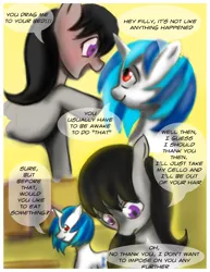 Size: 1200x1553 | Tagged: artist:gunslingerpen, blushing, comic, comic:allegrezza, derpibooru import, octavia melody, safe, vinyl scratch