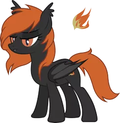 Size: 2786x2856 | Tagged: safe, artist:duskthebatpack, derpibooru import, oc, oc:frostfire, unofficial characters only, bat pony, pony, cutie mark, fangs, gift art, scar, simple background, solo, transparent background, vector