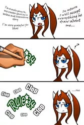 Size: 600x900 | Tagged: artist:skylight, chibi, clop, derpibooru import, dialogue, face, funny, meme, oc, oc:neos, safe, solo, unofficial characters only