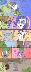 Size: 2600x6000 | Tagged: safe, artist:fluffyxai, derpibooru import, rarity, spike, oc, oc:saria, lamia, original species, female, hypnosis, i have no mouth and i must scream, inanimate tf, male, plushie, plushification, shipping, sparity, straight, swirly eyes, transformation