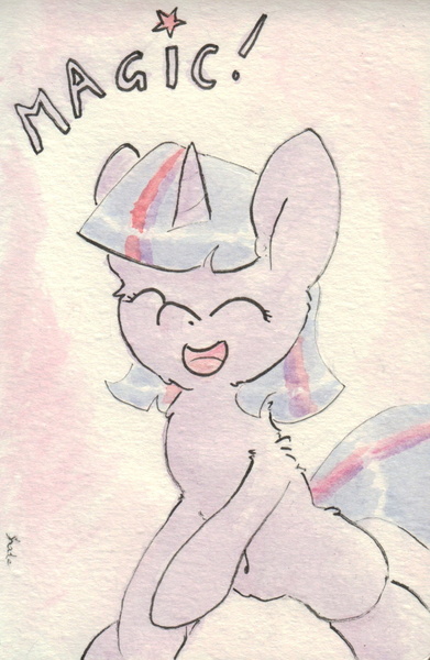 Size: 690x1059 | Tagged: artist:slightlyshade, derpibooru import, safe, solo, traditional art, twilight sparkle