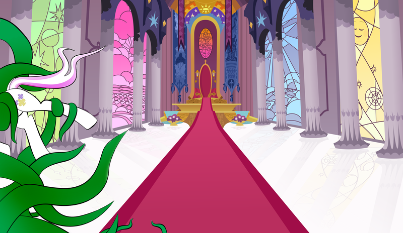 Size: 10000x5800 | Tagged: absurd resolution, canterlot, derpibooru import, female, fleur-de-lis, scenery, solo, solo female, suggestive, tentacle porn, tentacles, tentacles on female, throne room
