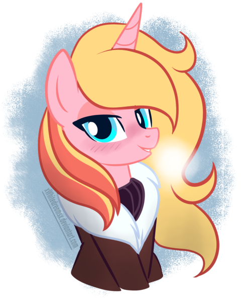 Size: 1556x1912 | Tagged: safe, artist:xwhitedreamsx, derpibooru import, oc, oc:dreamy sweet, unofficial characters only, pony, unicorn, breath, clothes, coat, cold, simple background, solo, transparent background