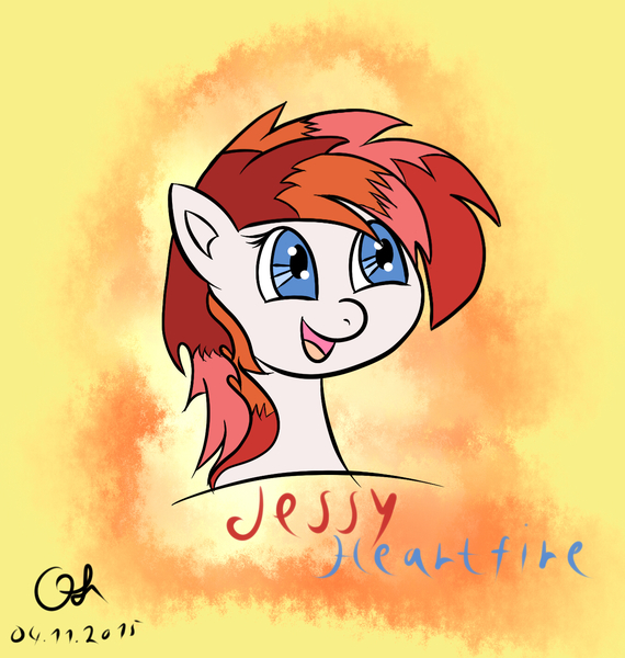 Size: 1347x1419 | Tagged: artist:owlisun, derpibooru import, drawing, oc, oc:jessy heartfire, safe, simple background, smiling, solo, unofficial characters only