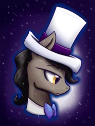 Size: 1500x2000 | Tagged: safe, artist:heir-of-rick, derpibooru import, doctor whooves, time turner, pony, bowtie, bowties are cool, doctor who, eleventh doctor, hat, hidden cane, male, portrait, solo, stallion, top hat