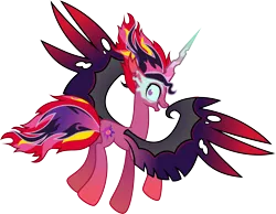 Size: 9624x7452 | Tagged: safe, artist:osipush, derpibooru import, sci-twi, sunset shimmer, twilight sparkle, pony, equestria girls, friendship games, absurd resolution, equestria is doomed, fusion, glowing eyes, horn, looking back, midnight sparkle, midnightsatan, simple background, solo, sunset satan, transparent background, vector, xk-class end-of-the-world scenario