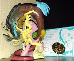 Size: 1967x1631 | Tagged: safe, artist:sambragg, derpibooru import, discord, fluttershy, figure, figurine, flutter on, resin, welovefine