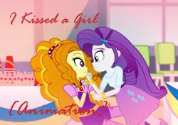 Size: 1066x749 | Tagged: safe, artist:amante56, derpibooru import, adagio dazzle, rarity, equestria girls, rainbow rocks, adagity, female, i kissed a girl, implied shipping, katy perry, lesbian, shipping, song reference