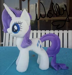 Size: 931x960 | Tagged: artist:wolly, derpibooru import, irl, photo, plushie, rarity, safe