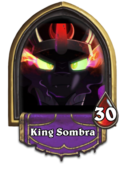 Size: 400x550 | Tagged: boss, crossover, derpibooru import, hearthstone, hearthstone boss, king sombra, safe, trading card