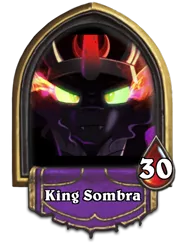 Size: 400x550 | Tagged: boss, crossover, derpibooru import, hearthstone, hearthstone boss, king sombra, safe, trading card