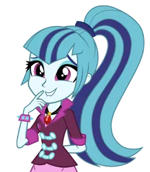 Size: 6271x7200 | Tagged: safe, artist:greenmachine987, derpibooru import, sonata dusk, equestria girls, rainbow rocks, absurd resolution, amulet, clothes, lip bite, necklace, photoshop, simple background, solo, spikes, transparent background, upper body, vector, wristband