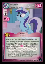 Size: 358x500 | Tagged: card, ccg, derpibooru import, enterplay, high magic, minuette, safe, token, trading card