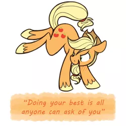 Size: 500x500 | Tagged: safe, artist:selective-yellow, derpibooru import, applejack, pony, bucking, cowboy hat, female, hat, mare, ponypeptalk, simple background, solo, stetson, white background