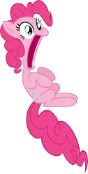 Size: 7583x15065 | Tagged: absurd resolution, artist:intbrony, derpibooru import, griffon the brush off, open mouth, pinkie pie, safe, simple background, solo, .svg available, transparent background, vector