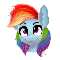 Size: 3000x3000 | Tagged: safe, artist:gumlball, derpibooru import, rainbow dash, portrait, signature, simple background, smiling, solo, transparent background