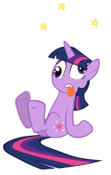 Size: 7000x11000 | Tagged: safe, artist:tardifice, derpibooru import, twilight sparkle, unicorn, feeling pinkie keen, absurd resolution, circling stars, derp, dizzy, simple background, solo, tongue out, transparent background, unicorn twilight, vector
